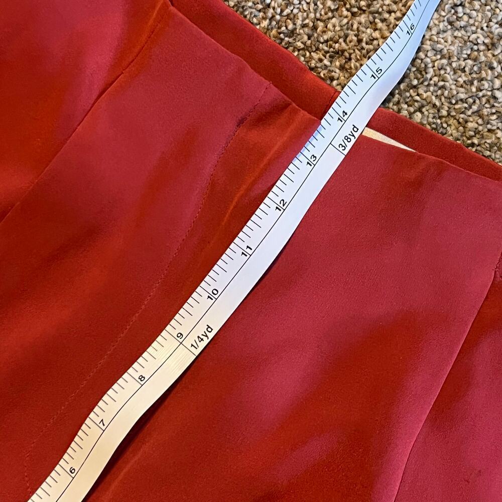 Valerie Stevens 100% Silk Women's Trousers. Dark Coral. Size 10 - Picture 5 of 7